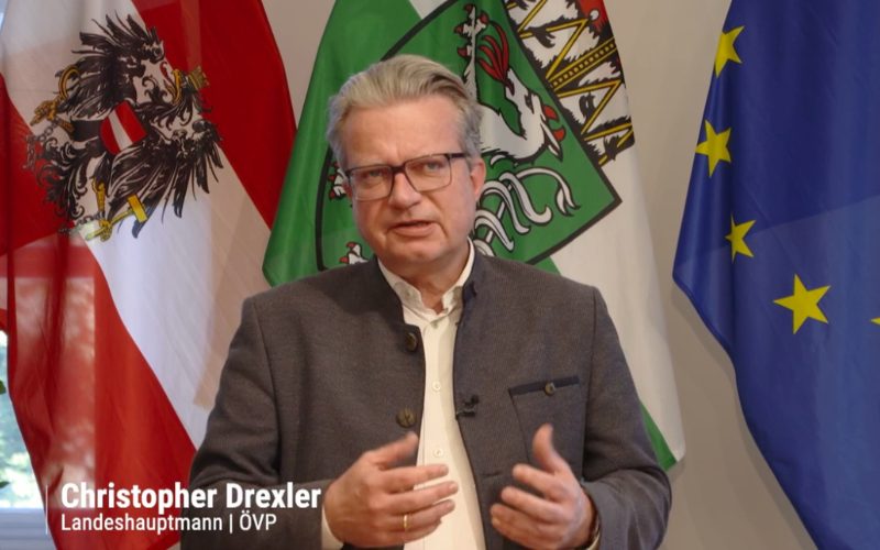 Superwahljahr: Landeshauptmann und Spitzenkandidat der ÖVP Christopher Drexler im Gespräch